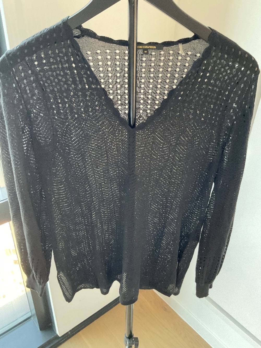 Kobi Halperin black Blouse with cutout size Medium